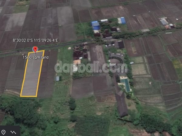 9711 - 1500 sqm land with perfect rice field, jungle and a live river view of Tabanan