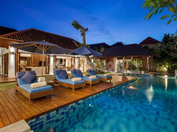 Luxury four bedroom villa with contemporary design and elegant decor in Seminyak