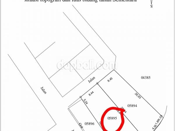 270 sqm land with residential zone in Kayu Tulang Utara