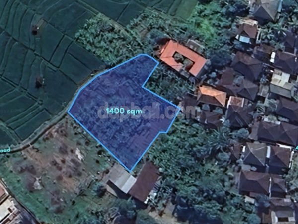 27155-Rice fields view land of 1,400 sqm for sale in Padonan, Canggu, Bali