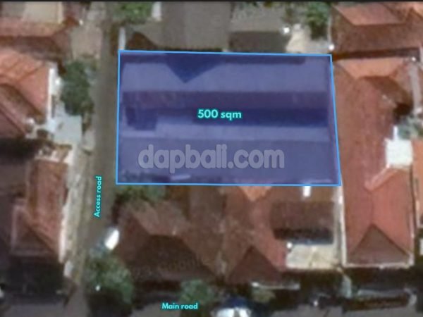 Strategic land of 500 sqm for sale with semi permanent building located in Central of Denpasar, Bali