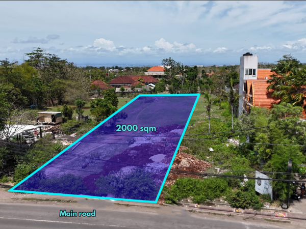 28943-Commercial roadside land of 2,000 sqm for sale in Labuan Sait, Pecatu, Bali