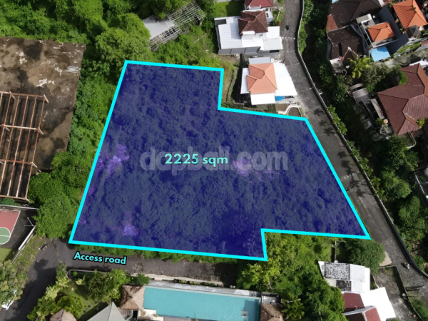 30462-2,225 sqm land in villas environment with Ocean view for sale in Jimbaran, South Kuta, Bali