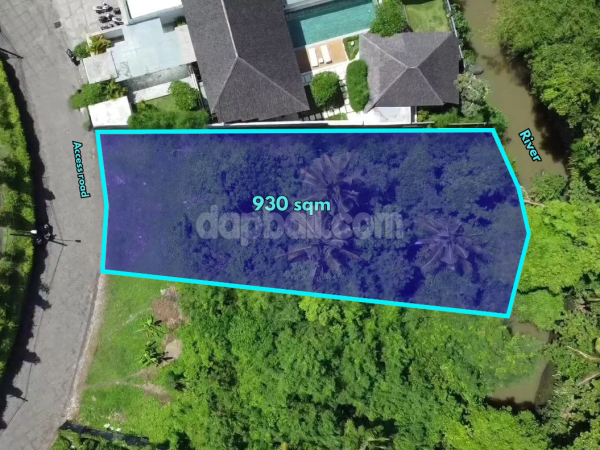 Riverside land of 930m² in Cluster of Greenlot Sambandha, Munggu, Badung, Bali