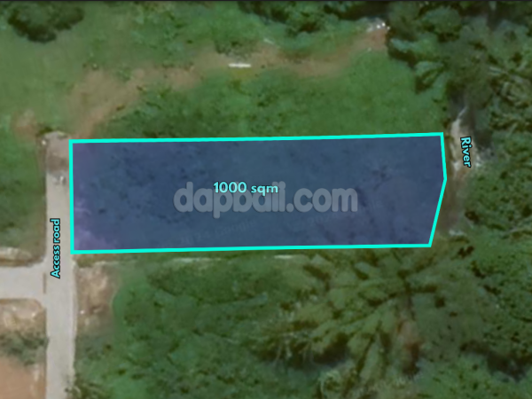 30816 - Beautiful riverside land of 1,000 sqm for sale nearby Nyanyi beach, Tabanan, Bali