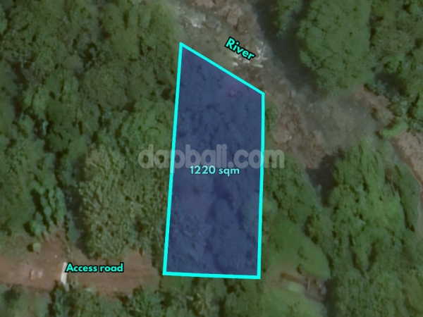 30897 - Exotic riverside land of 1,220 sqm amidst lush jungle for sale in Kerambitan, Tabanan, Bali