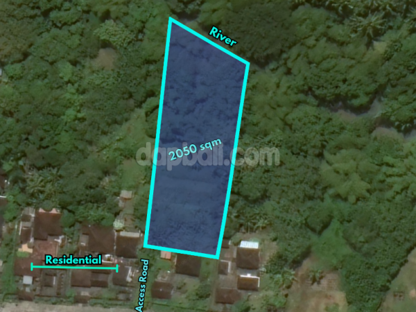 30889 - 2,050 sqm river side land with lush jungle view for sale in Tanguntiti village, Selemadeg, Tabanan, Bali