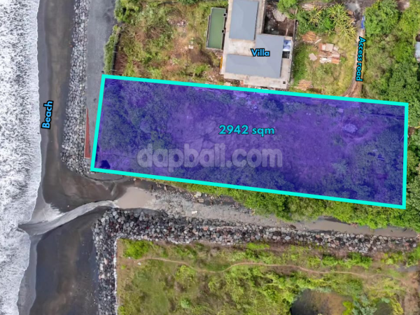 31344 - Exotic beachfront land of 2,942 sqm for sale in Purnama Beach, Ketewel, Gianyar, Bali