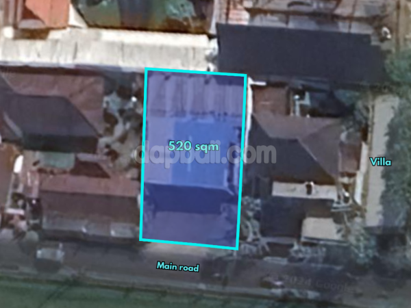 31489-520 sqm commercial roadside land for sale in Kerobokan, Badung, Bali