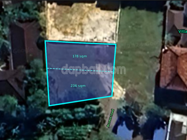 32608-414 sqm strategic land for sale in Mertasari, Sanur, Bali