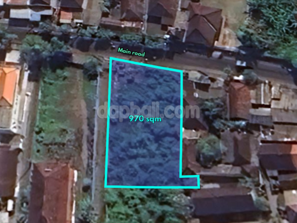 31965-970 sqm vacant land with hook position for sale in Sidakarya, Denpasar Selatan, Bali