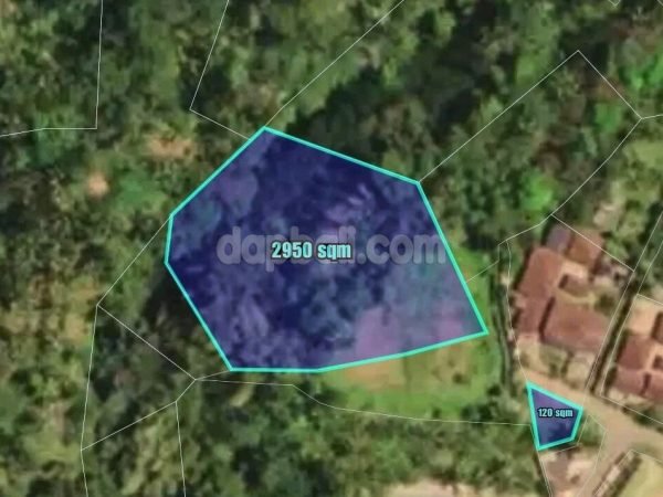 33175- 3,000 sqm land for sale with jungle, river and valley views in Tampaksiring, Gianyar, Bali