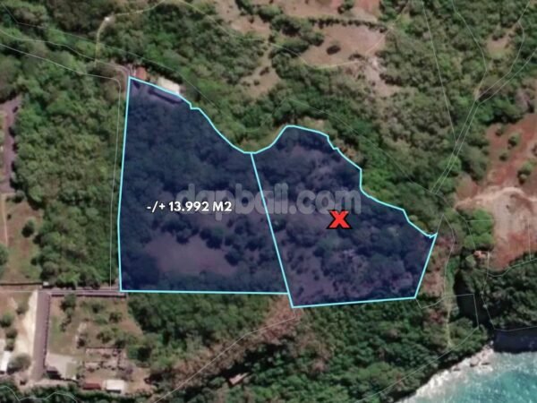 34698 - Extraordinary Cliff-front land of 27,985 sqm overlooking the green bowl beach in Ungasan, Badung, Bali