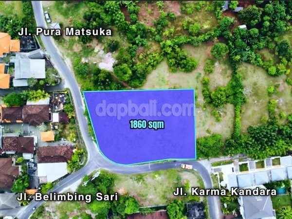 33607-Prime and Commercial land of 1,860 sqm with hook position for sale in exclusive area at Ungasan, South Kuta, Bali