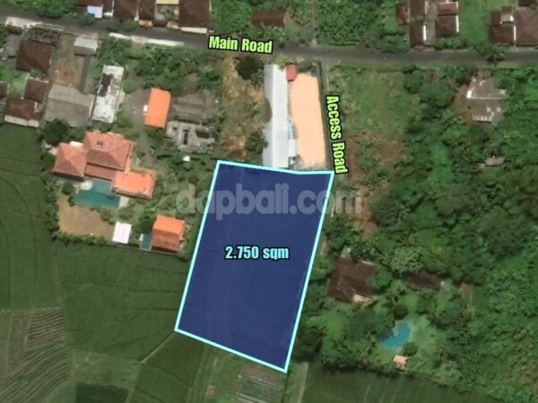 35318 - Commercial land of 2,750 sqm within walking distance to Pasut beach for sale in Tibubiu, Tabanan, Bali