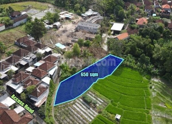 35381 - Prime plot of 650 m² for sale with small riverfront for sale in Cepaka,Tabanan, Bali