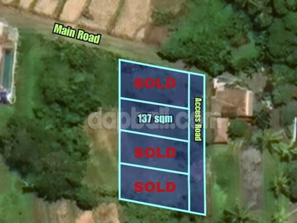 35591 - Beautiful plots with various sizes star from 137m² to 187m² for sale in Nyanyi beach area, Tabanan, Bali