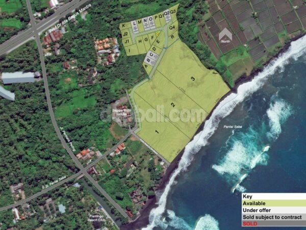 35194 - Prime beachfront plots for sale start from 500 sqm in Saba, Gianyar, Bali