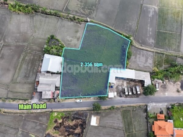 36168 - 2,000 sqm prime roadside land for lease in Seseh, Mengwi, Badung, Bali