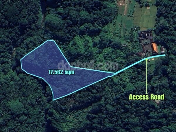 37016 - Riverfront land of 17.562 sqm for sale offering a very good price in Ubud