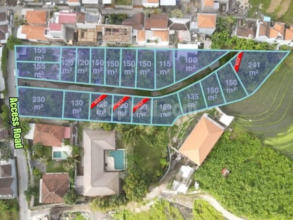 37289 - Prime plots with various sizes start from 100 sqm with rice field view for sale in Canggu, Bali