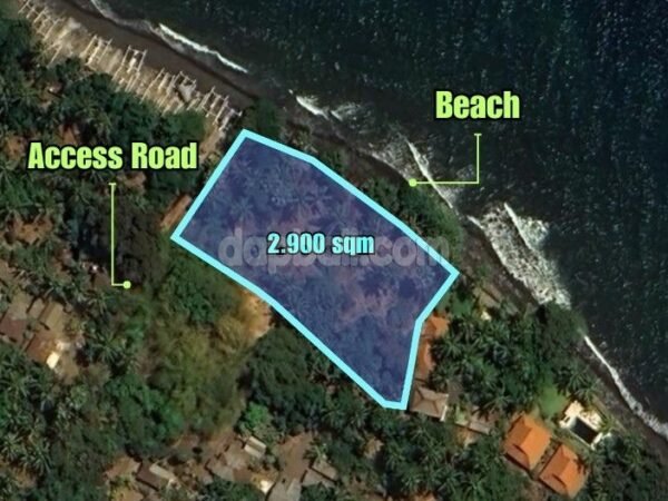 37907 - Beachfront land of 2900 sqm for sale in Buleleng, Bali