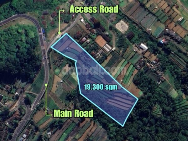 37629 - Province main roadside land of 1,93 Ha for sale in Bedugul