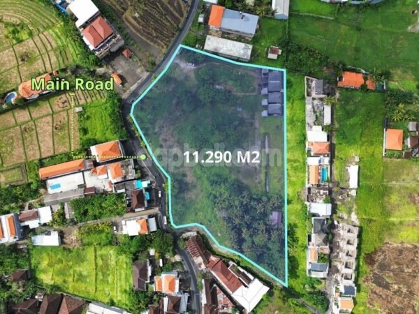 38348 - Commercial Land of 11290 sqm on the main road for lease in Nyanyi, Tabanan