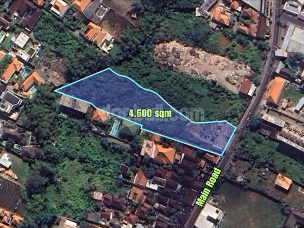 38193 - Prime land of 4600 sqm positioned on the main roadside for sale in Canggu, Bali