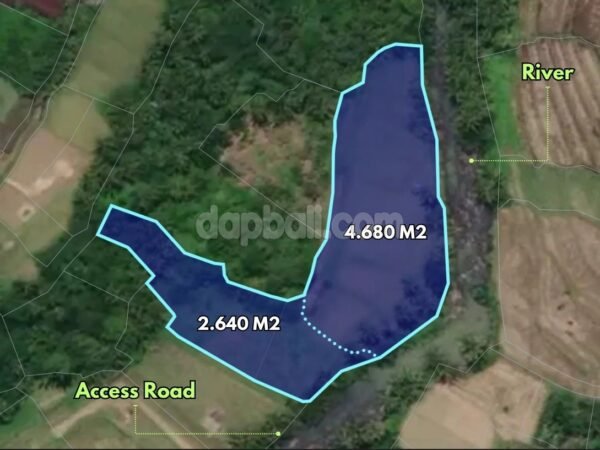 38750 - Exquisite riverfront land of 7280 sqm for sale in Penebel, Tabanan, Bali