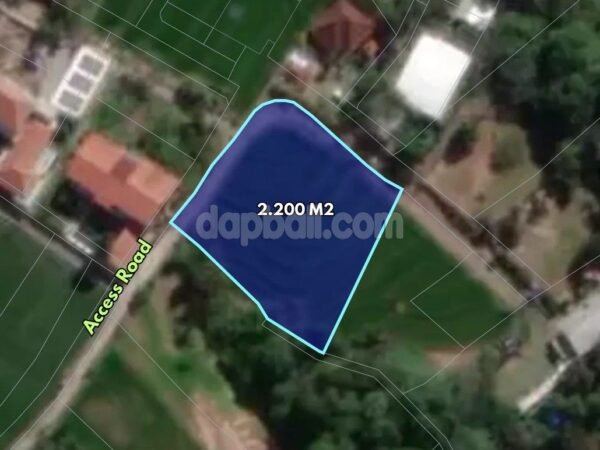 38905 - Prime land of 2200 sqm for lease in Nyanyi beach area, Tabanan, Bali