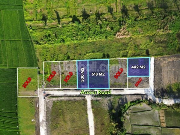 38990 - Prime plots with various sizes start from 300 sqm for sale in Kedungu, Tabanan