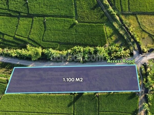 39170 - Prime plot of 1100 sqm offers unbeatable natural beauty surrounding for sale in Kelating, Tabanan