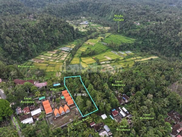 40479 - For sale/rent 2350 sqm land with incredible natural views in Menanga, Karangasem