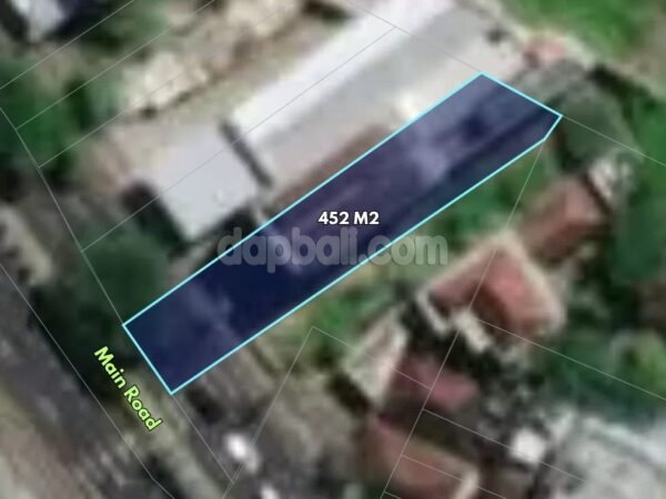 46207 - Prime Land of 452 sqm for Sale on Sunset Road, Kuta, Bali