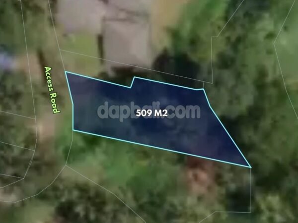 46465 - Beautiful Land of 509 sqm with Terraced Rice Field View for Sale in Tegallalang, Gianyar