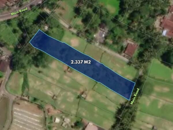 49269 - Prime Freehold Land with Rice Field View for Sale in Sanding, Near Ubud – Gianyar, Bali