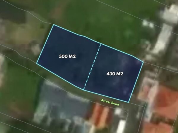 49595 - Prime 500 sqm & 430 sqm Freehold Land in Cemagi | 500 Meters from the Beach | Tourism Zoning