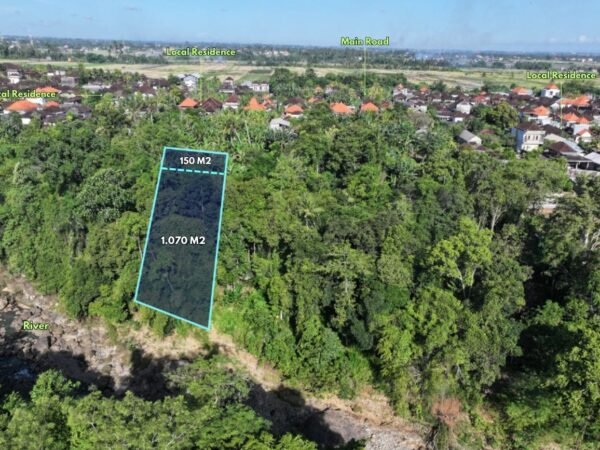 49480 - 1.220 sqm Premium Riverside Land for Sale or Lease in Belumbang, Kerambitan – Tabanan, Bali