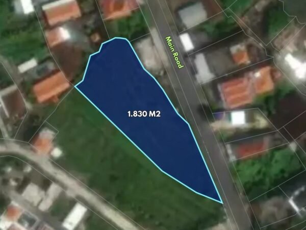 50332 - 1,830 sqm Commercial Land for Lease on By Pass Tanah Lot – Cemagi