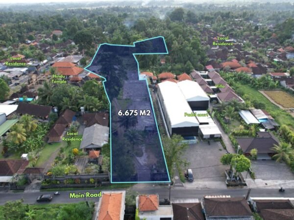50988 - 6,675 sqm Premium Land for Sale on Main Road Sayan – Ubud, Bali