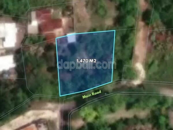 51652 - 1,470 sqm Prime Freehold Land for Sale on Jalan Melasti, Ungasan – Main Road Frontage