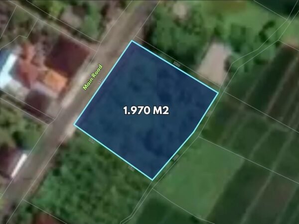 51433 - Leasehold Land 1,970 sqm with Rice Field View Near Nuanu & Nyanyi Beach – Kediri, Tabanan
