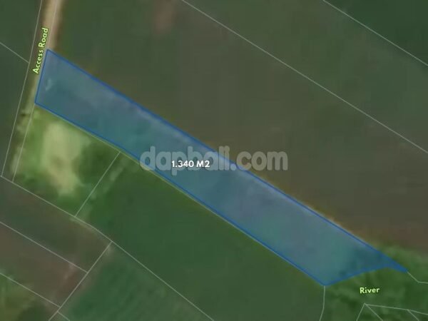 51346 - Premium Land for Sale 1340 sqm in Beraban, Selemadeg – Rice Field & Mountain View, Near the Beach