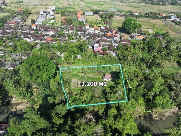 51677 - 3,200 sqm River View FreeholdLand for Sale in Desa Bengkel, Kediri – Tabanan