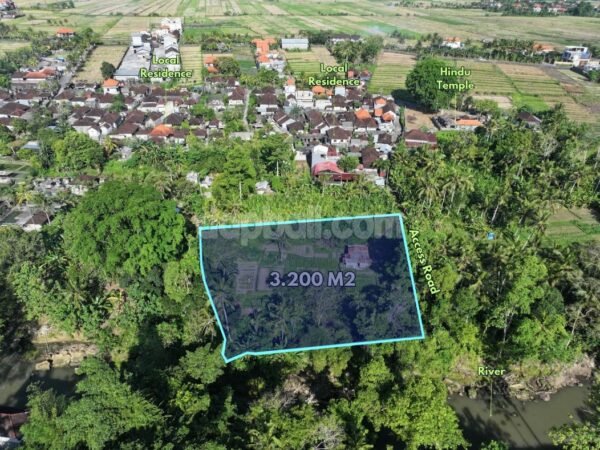 51677 - 3,200 sqm River View FreeholdLand for Sale in Desa Bengkel, Kediri – Tabanan