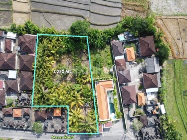 52095 - 1,250 sqm Tourism-Zoned Land for Sale in Kelating Tabanan Near Luxury Villas