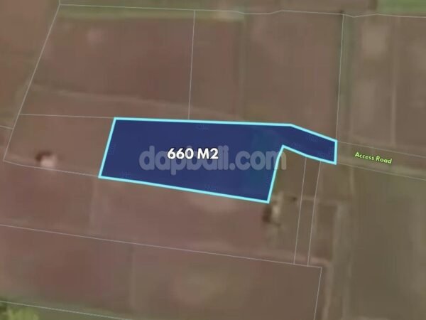 51897 - 660 sqm Flat Land for Lease with Rice Field & Jungle View in Abiansemal, Badung