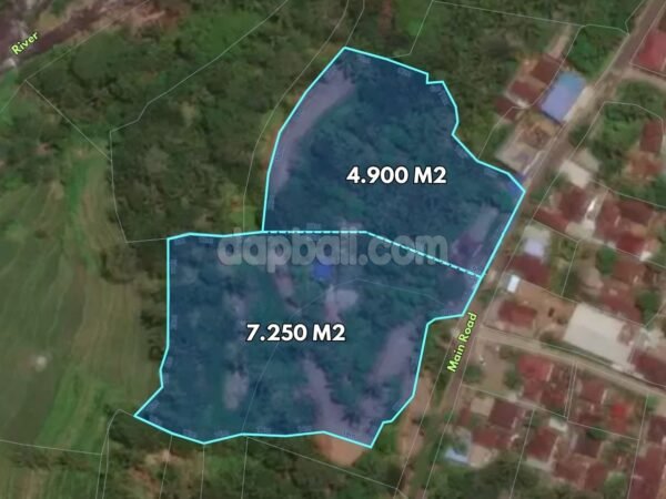51808 - 12,150 sqm Nature View Land for Lease with Telaga Waja River Panorama - Sidemen, Karangasem