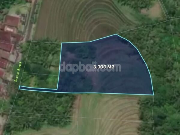 52921 - 3,300 sqm Productive Land with Wooden Villa for Sale in Tabanan